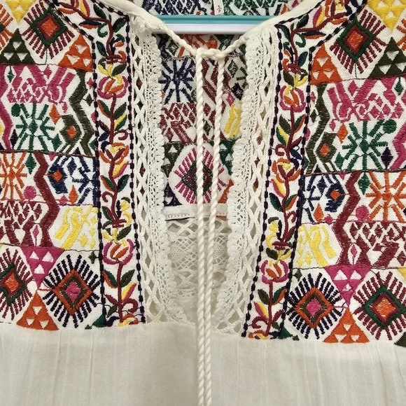 Free People Lohri Embroidered Tassel Top Size S - Picture 6 of 16